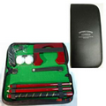 Golf putter set in padded vinyl pouch (Screen printed)